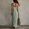 thumbnail image 4 of Maxi Dresses for Women Summer Sleeveless Spaghetti Strap Scoop Neck Casual Beach Long Cami Lounge Dress L, 4 of 5