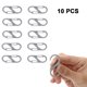 thumbnail image 2 of 10pcs-8 Mosquetón de gancho en forma de S-Hierro inoxidable No.5 Plata Adepaton 221354-1, 2 of 9