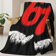 thumbnail image 2 of Funny 67 Meme Design Flannel Blanket - Soft Lightweight All-Season Throw with Red & Number 67 Design, Machine Washable for Sofa Bed Travel Camping Home Decor Gift, 2 of 6