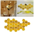 thumbnail image 4 of 2x30 Uds Espejo Hexagonal Vinilo Adhesivo Para Pared Decoración Del Hogar Oro 80x70x40mm, 4 of 8