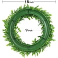 thumbnail image 2 of Faux Wreath Artificial Green Leaves Wreath for Front Door Wall Window Hanging Wedding Party Decoration, 2 of 7
