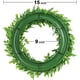 thumbnail image 2 of Corona de imitación de Bienvenido, corona de hojas verdes artificiales para puerta delantera, pared, ventana, decoración para fiesta de boda, 2 of 7