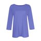 thumbnail image 4 of moda femenina diaria versátil casual cuello redondo manga tres cuartos estampado top morado/xl, 4 of 9