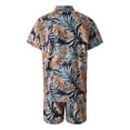 thumbnail image 5 of Caitzr Men's Printed Shirt Hawaiian Sets Casual Button Down Short Sleeve Shirt + Shorts Summer Beach Suit, 5 of 6