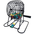 thumbnail image 2 of Giant Bingo Game Set - 11-inch tall metal cage with call board, 7/8-inch bingo balls, 500 bingo chips, 100 bingo cards, suitable for large group games, 2 of 8