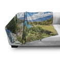 thumbnail image 3 of Central America Soft Flannel Fleece Throw Blanket, Real Image of Bay of Lake Atitlan with View of San Pedro Volcano, Cozy Plush for Indoor and Outdoor Use, 50" x 60", Multicolor, by Ambesonne, 3 of 6