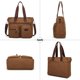 thumbnail image 5 of Bolso de hombro Tolfe para mujer con asa superior, bolso de hombro de lona, 5 of 7