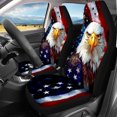 thumbnail image 3 of Pzuqiu Car Seat Covers Full Set Breathable Polyester, Compatible with Vans Seats SUV Seats, for Cars Truck, The American Flag and Eagle Design, 3 of 10