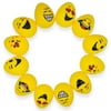 Set of 12 Yellow Facial Expressions Faces Plastic Easter Eggs 2.25 Inches