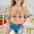 thumbnail image 2 of T-shirt Décontracté à Manches Courtes pour Filles avec Imprimé de Dessin Animé Adorable, Col Rond, Léger, Haut d'Été pour Usage Quotidien, 2 of 4