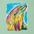 thumbnail image 5 of Wild Bobby Dean Russo Neon Colorfu Dolphin Animal Lover Women Racerback Tank Top, Mint, Small, 5 of 5