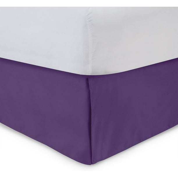 21 Inch Drop Queen Purple Bed Skirt, 21 Inch Drop Bed Skirt King