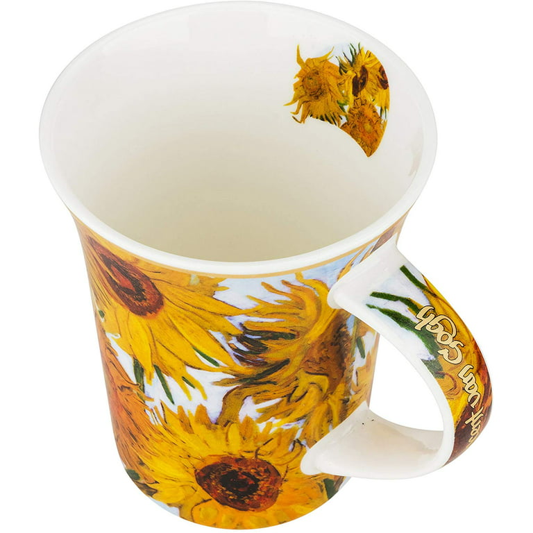 Ceramic Sunflower Coffee Cup and Saucer Set Creative Gift