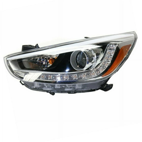 For 14-17 Accent Projector Headlight w/LED Daytime Running Light Bulb Left Side