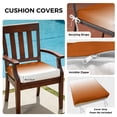 thumbnail image 3 of Outdoor Patio Cushion Covers 4 Pack Orange Ombre Patio Chair Cushion Covers with Ties and Zipper Fall Orange Farmhouse Waterproof Outdoor Seat Cushion Covers for Patio Furniture 22"x20", 3 of 9