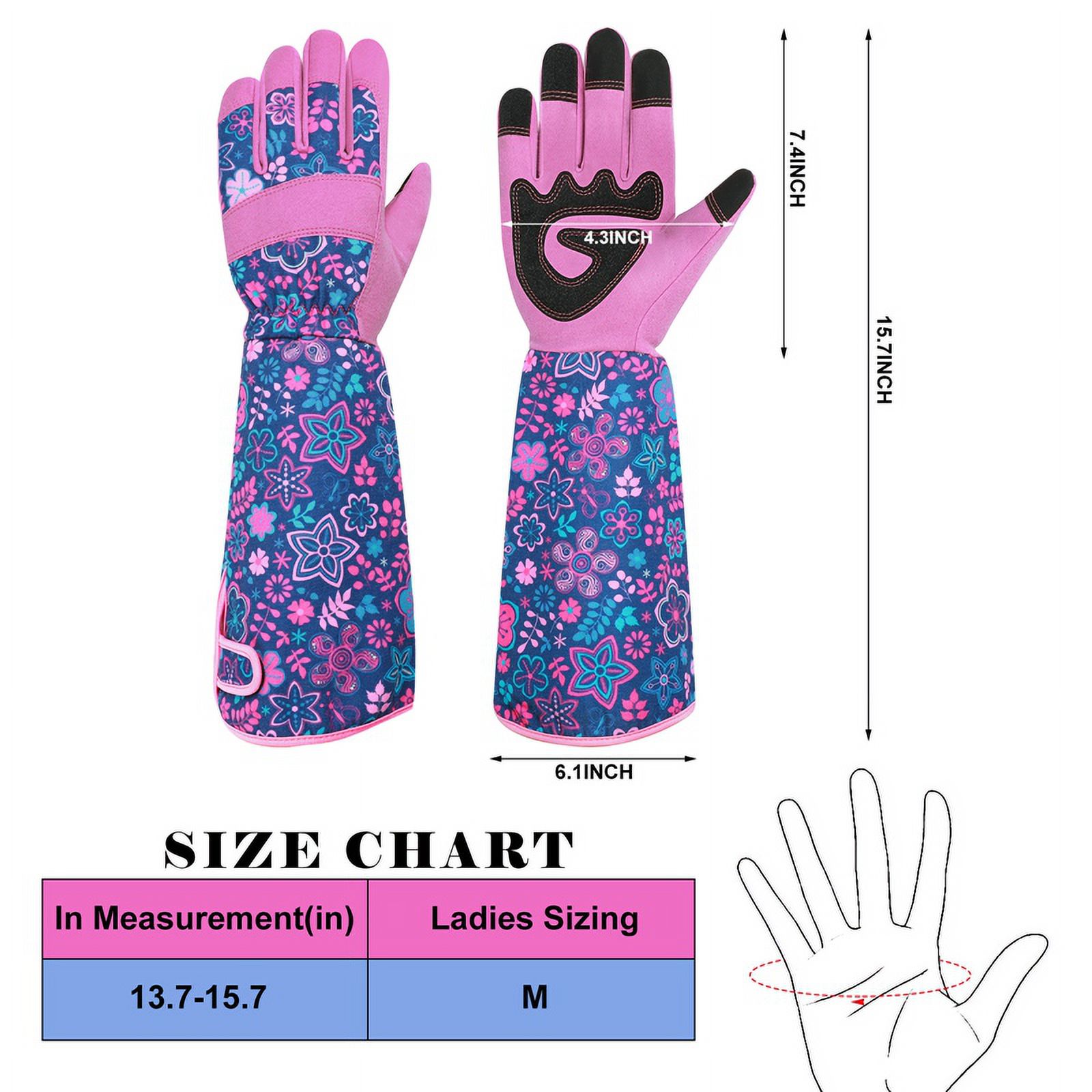 Qweryboo 37cm Thorn-Proof Garden Gloves for Women, Purple photo 5