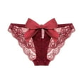 thumbnail image 1 of Varsbaby Women's Panty See Through Panties Cotton Crotch Lace Mesh Panties with Bow, 1 of 5