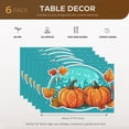 thumbnail image 3 of Autumn Placemat for Dining Table Decoration - Bright Colors Durable Placemats - Pack Of 6 17.7x13 Inch - Autumn Leaves Circle Sticker Pumpkins Fade-Resistant Placemat, 3 of 5