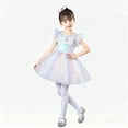 thumbnail image 5 of Loopsun Girls Princess Dress, Girls Sequin Star Sleeveless Crew Neck Sundress Puff Performance Dress White, 12-13 Years, 5 of 5