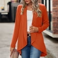 thumbnail image 3 of Cárdigan De Mujer, Dobladillo Irregular De Color Puro Cárdigan De Frente Abierto Para Mujer Moda Suelta Informal Para Dama Para La Vida Diaria, 3 of 6