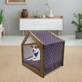 thumbnail image 3 of Geometric Pet House, Pinwheel Design with Dark Color Palette Abstract Pattern Winter Motifs, Outdoor & Indoor Portable Dog Kennel with Pillow and Cover, 5 Sizes, Mauve Lavender Purple, by Ambesonne, 3 of 5
