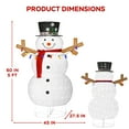 thumbnail image 6 of 5FT 3D Pop Up Snowman Outdoor Christmas Decorations, Light Up Snowman Christmas Decor with 200 Cool White LED Lights, Stakes, Lighted Holiday Displays for Yard Decor, Porch, Patio, Lawn, Home, Garden, 6 of 10