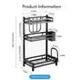 thumbnail image 2 of LELINTA Spice Rack, 2/3Tier Countertop Spice Rack Organizer - Standing Holder Jar Organiser Storage Multi-purpose Spice Shelf, Black, 2 of 5
