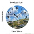 thumbnail image 7 of ZXCXRQFa Desk Clocks Blue Sky White Clouds Wooden Silent Non-Ticking 10 Inch Round Clocks Battery Operated Analog for Living Room Kitchen Bedroom Bathroom Office Home School Decor, 7 of 7