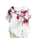thumbnail image 4 of Vestidos Casuales Para Mujer, Blusas De Mujer De Moda Blusa tipo túnica informal de lino con estampado de peces y botones de manga corta para mujer, 4 of 4