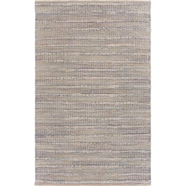 LR Resources BLEAC81437IBY2030 2 x 3 ft. Touch of Sky Jute Area Rug, Iluusion Blue & Infinity