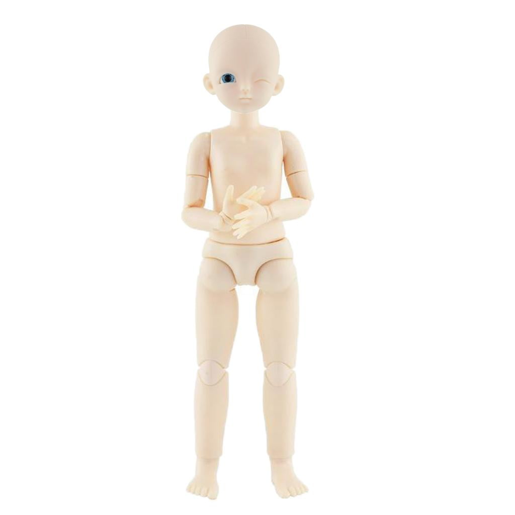 1/6 BJD 21 Jointed Girl Flexible Nude Doll Body Head Making Practice Makeup