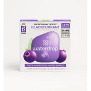 Waterdrop Microdrink Zero Sugar Boost Blackcurrant 12 Pack Vitamin Hydration Cubes 0.85 oz