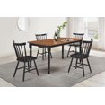 thumbnail image 2 of Hollyoak 5-piece Rectangular Dining Set Walnut and Black, 2 of 13