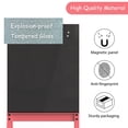 thumbnail image 5 of TOWON Double-sided Mobile Stand Whiteboard, 30"x38" Large Black Magnetic Glass Dry Erase Board + Grey Felt Pin Bulletin Board with Wheels, 5 of 10