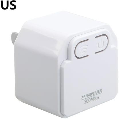 Long Range Wireless Router - 300Mbps WIFI Extender Mini Wireless Repeater AP Router Wall Plug Wi-Fi Signal Amplifier Range Extender Booster White
