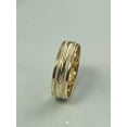 thumbnail image 2 of 14K Yellow Gold V-Pattern Solid Gold 6mm Unisex Wedding Band, 2 of 5