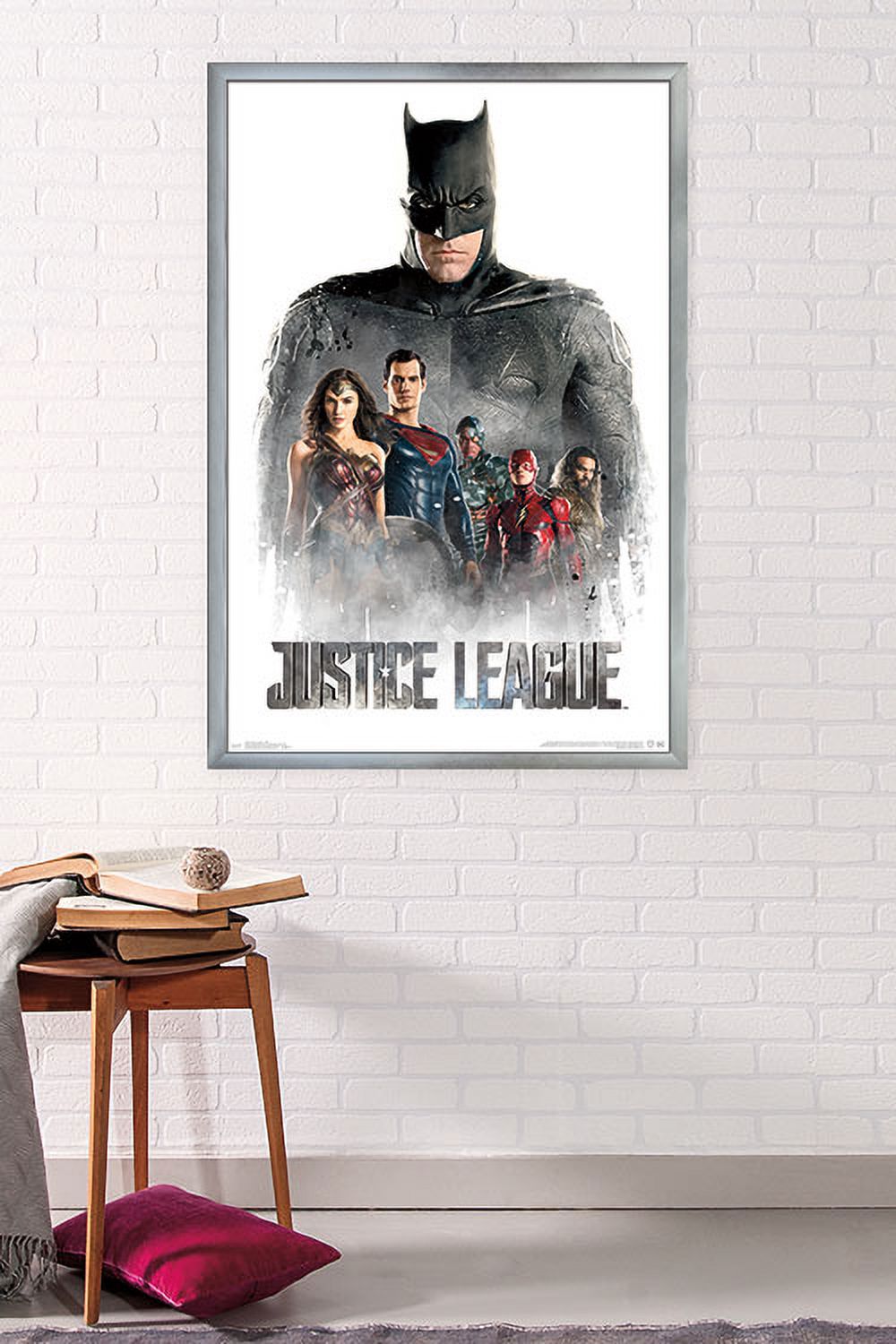 DC Comics Movie - Justice League - Characters in Mist Wall Poster, 22.375" x 34", Framed