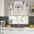 thumbnail image 4 of Sweet Home Curtain Valances for Windows, Kitchen Valance Window Treatments Panel 2 Pack, Western Stars Bird Houses White Wood Plank Rod Pocket Short Curtains for Bathroom Bedroom 42 x 18 Inch, 4 of 8