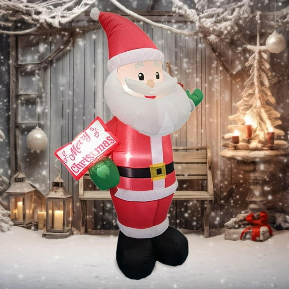 Papá Noel inflable,Juguetes inflables de Papá Noel y decoraciones navideñas,Muñeco inflable de Papá Noel,juguete navideño,Papá Noel inflable navideño con luz LED,Accesorios luminosos