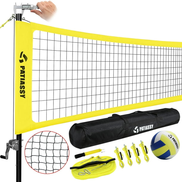 Patiassy 32 x 3 ft Volleyball Net Set for Backyard, with Adjustable