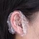thumbnail image 2 of Outus Paquete de 100 protectores de oídos desechables transparentes, cubiertas impermeables para los oídos para teñir el cabello, bañarse en la ducha, 2 of 5