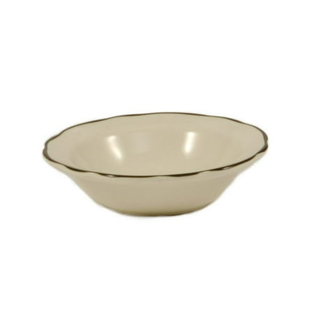 

Seville Grapefruit Dish Black Band 11 Oz. 6-3/4 Dia. X 2 H Stoneware American White