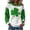 Fluorescent Green, variant on Women's Shamrock Print Celtic Blood Irish Pride Pullover Hoodie Shamrock Clover Green White Long Sleeve Athletic Casual Green M