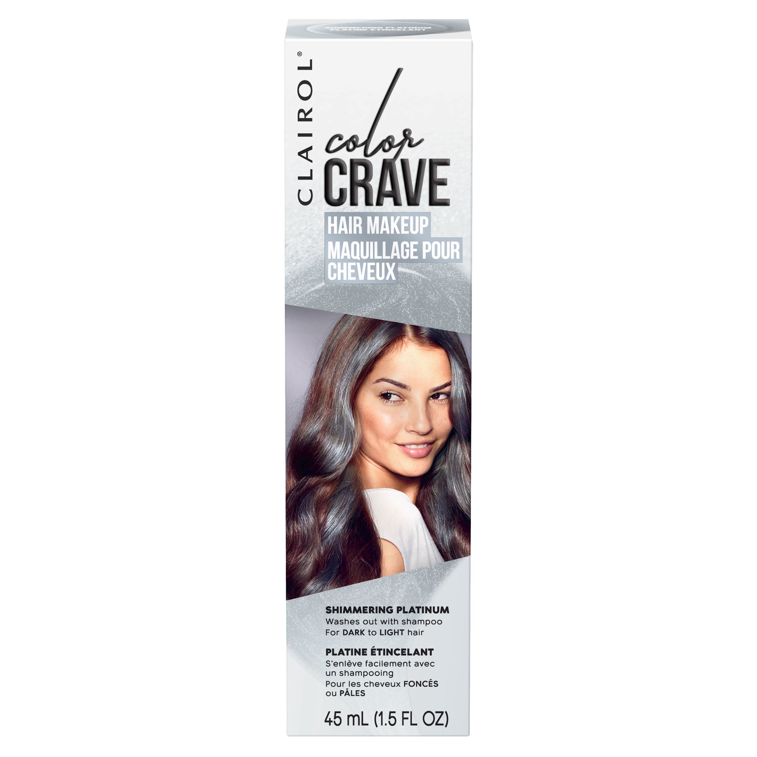 Clairol Color Crave Temporary Hair Color Makeup Shimmering Platinum, 1  Application 