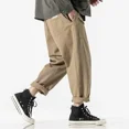 thumbnail image 3 of Pantalones cargo para hombre, pantalones harén, lápiz, negros, para trekking, de licra, baratos, informales, de talla grande, Y2k, nuevos, holgados, vintage, 3 of 5