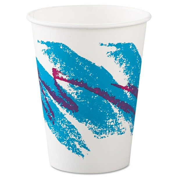 SOLO Cup Company Jazz 12 oz. Polycoated Paper Hot Cups, 50 count, (Pack