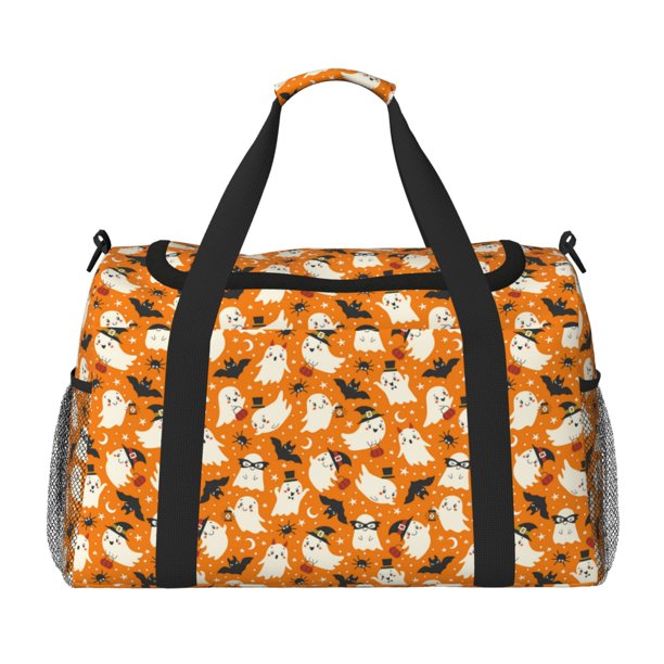 Balery Cute Ghosts Bolsa de Gimnasio para Mujeres, Bolsa de Viaje con Bolsillo Húmedo, Bolsa de Fin de Semana para Mujeres, Bolsa de Viaje Resistente al Agua