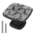 thumbnail image 1 of 4 Pcs Cabinet Handle Drawer Pulls Seahorses Knobs with Screws Square Furniture Office Cabinet Knob Decoration, 1 of 7