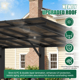 thumbnail image 4 of Clouddwell 14' x 10' Gazebo for Patio, Hard Top Lean to Gazebo Pergola Carport, Freestanding Shelter Pergolas and Gazebos Clearance with Patio Roof, Wall-Mounted Heavy Duty Awnings for Patio, Decks, 4 of 7