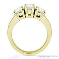 thumbnail image 4 of Round Brilliant Cut Charles & Colvard Moissanite 3-Stone Engagement Ring in 14k Yellow Gold, 4 of 5